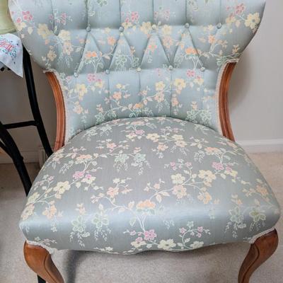 Sale Photo Thumbnail #97: Vintage upholstered boudoir chair