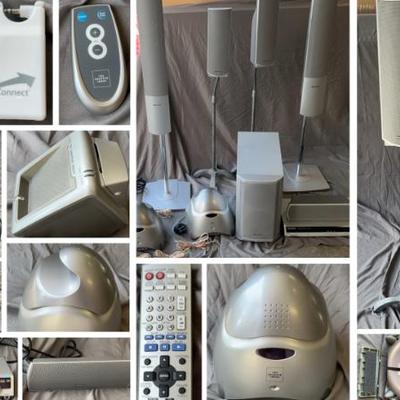 ? Upgrade your sound! This Panasonic & The Sharper Image speaker system is in good condition and ready to deliver clear, powerful...