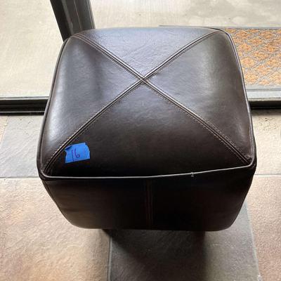 Faux Leather Ottoman