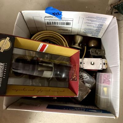 Misc box of treasures Doorknobs and Misc. Some in new packaging