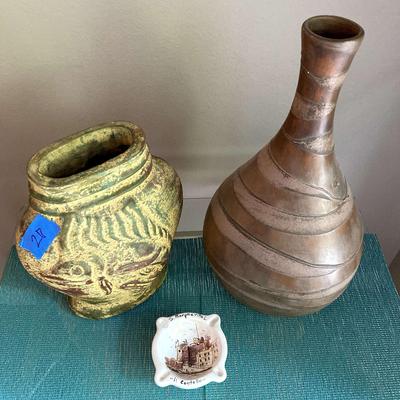 2 Decorative Vases and Ashtray