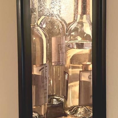 Wine Bottle Theme Framed Art