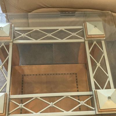 Side Table with Glass Top