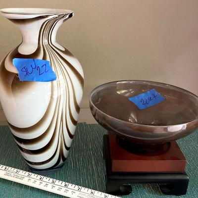Vase and decor Glass Bowl with stand