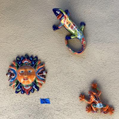 Indoor outdoor fun Ceramic Frog, Sun and Lizard