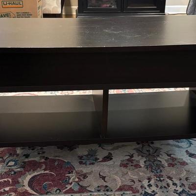 Sofa Table With Storage And TV Dinner Function 