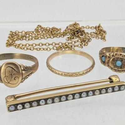 10k And 14k Yellow Gold Child’s Jewelry 