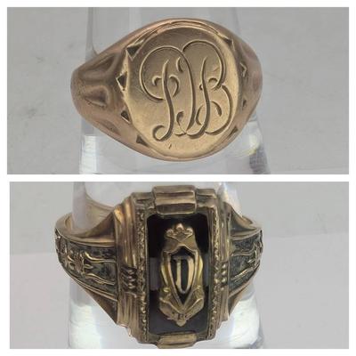 14K Signet & 10K Class Rings
