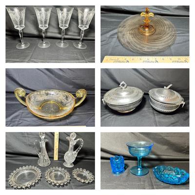 Mixed Lot Of Vintage Glass Including Fenton