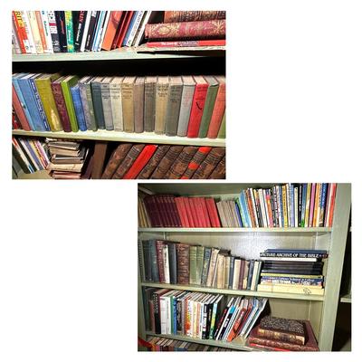 Five Shelves of Vintage & Antique Books