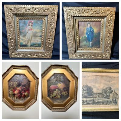 Lot Of 5 Paintings & Pictures