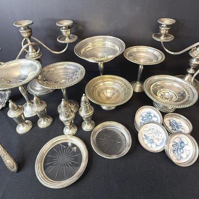 21 Piece Weighted Sterling Lot