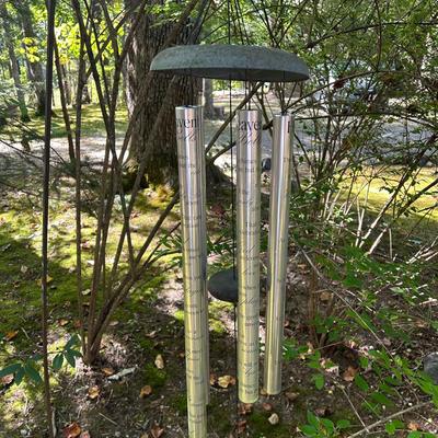 Wind Chimes And Bird Feeder W/ 2 Iron Shepherds Hooks