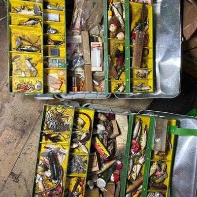 2 Cases Of Fishing Lures - Many Vintage 
