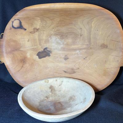 Two Vintage Dough Bowls
