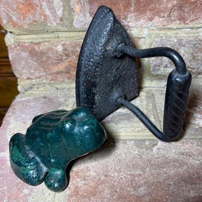 Cast Iron Frog & Sad Iron 