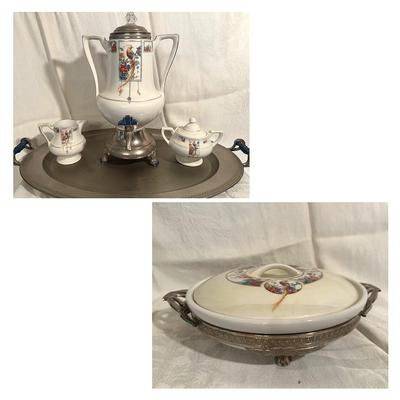 Royal Rochester Golden Pheasant Coffee Set