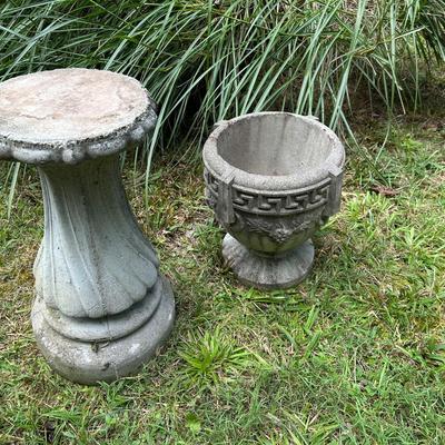 Concrete Planter And Pedestal 