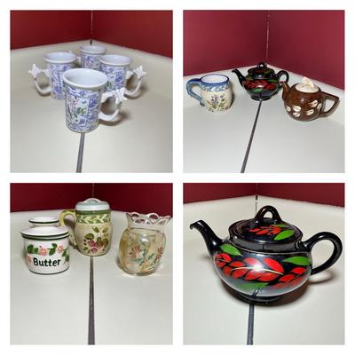 Ceramic Teapots, Container And Mugs