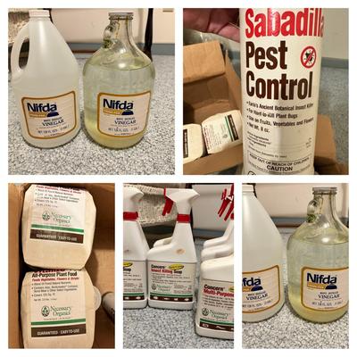 Lot Of Distilled Vinegar, Plant Food And Insecticides