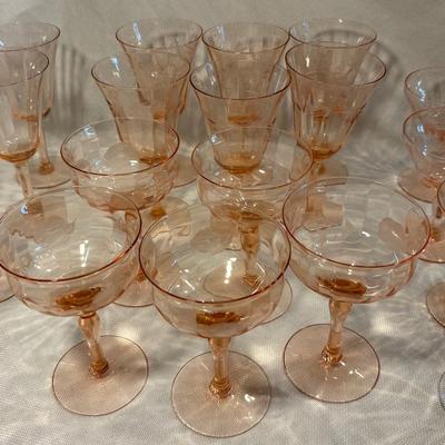Vintage Pink Depression Glassware, Bowl, Vase