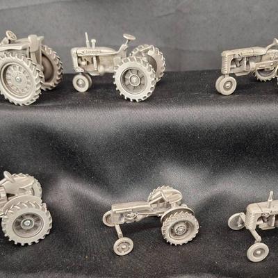 6 Pewter Die Cast 1/16 Farmall Cub - 400 - A - 806 - C - B 