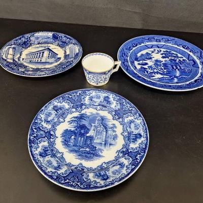4 Pieces - Vintage Plates Duluth Minn Plate England - Petras Regoute C Abbey - Made in Holland - Cup