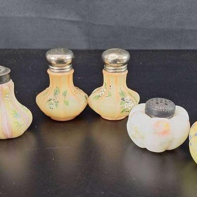 3 Sets of Vintage Hand Painted Salt and Pepper Shakers - 1 Apple Design 
