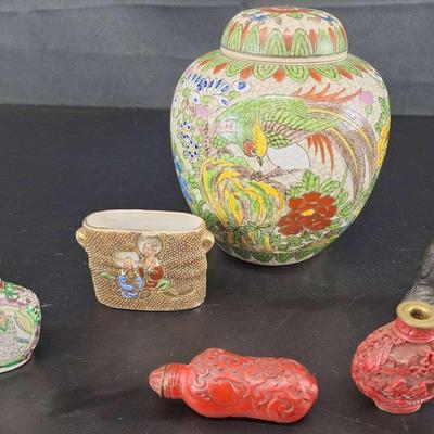 Buda Statue Cast Iron?- Chinese Red Carved Perfume/Snuff Bottles - Oval Container