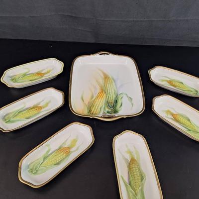 Vintage Nippon Hand Painted Corn Plates 