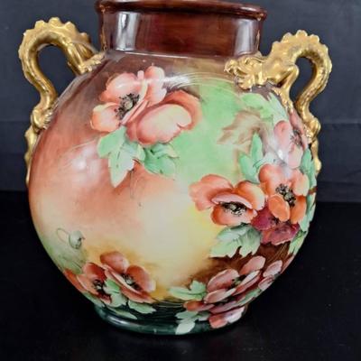 Vintage Hand Painted 10" Double Dragon Handles Marked J.P.L France
