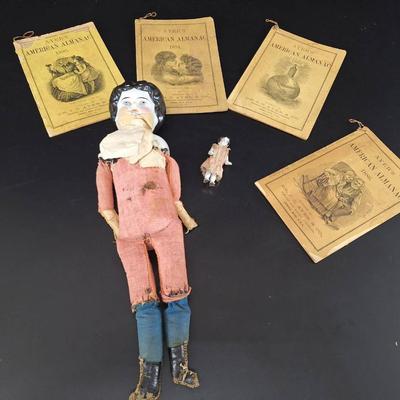 Vintage Lot of 2 Porcelain Dolls - 4 - Ayers American Almanac 1890's