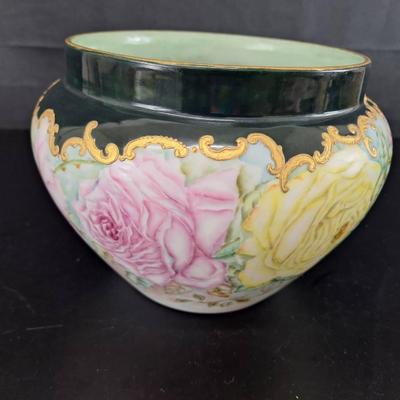 Large Vintage Hand Painted Limoges with Rose Elite France Plate