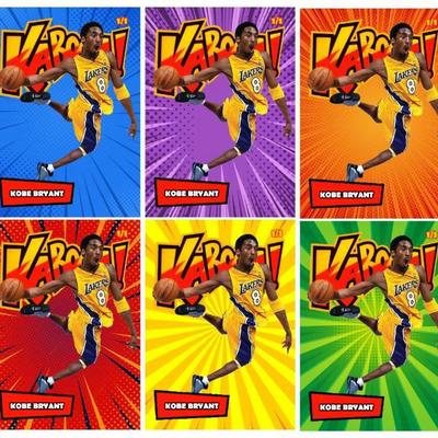 1 of 1 KOBE BRYANT Cracked Ice Refractor Rainbow Set of 6 Cards