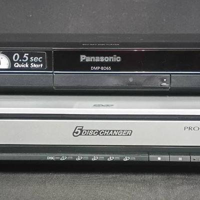 Panasonic Blu-ray Disc Player DMP-BD65 & Panasonic DVD/CD Player 5-Disc Changer DVD-F65