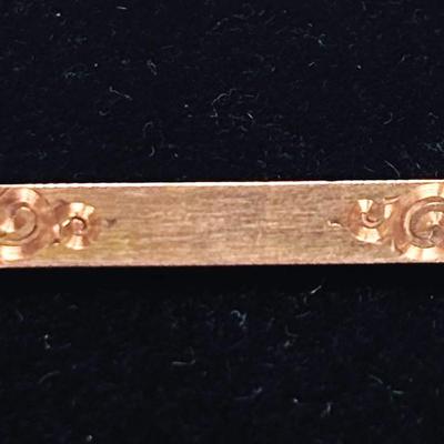 Vintage 10K Gold Bar Brooch, 7.7 g