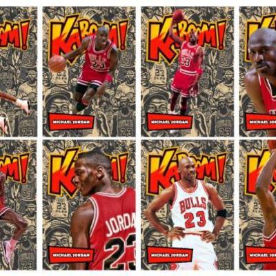 MICHAEL JORDAN Kaboom! Sparkle Refractor Set of 8