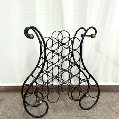 Vintage French Wrought Iron Wine Rack
