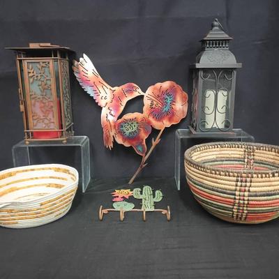 Southwestern & Rustic Home Décor Group – Signed Copper Art, Baskets, Lanterns & More