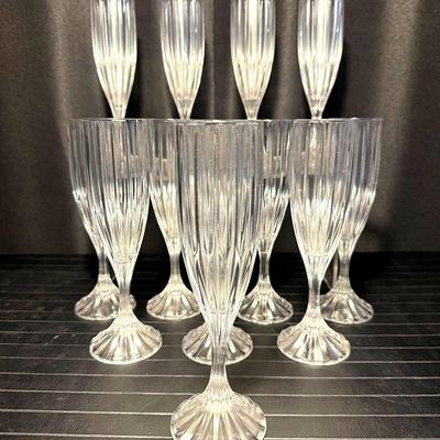 12 Mikasa Park Lane Crystal Champagne Flutes