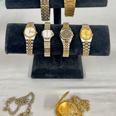 Vintage Gold & Silver Tone Men’s & Women’s Watches + Colilbri Pocket Watches!