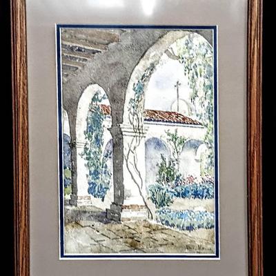 Framed Watercolor Painting – Signed Dick Kelda, 1981