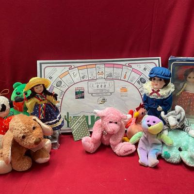 Beanie Babies, NIB Tucson Monopoly, Ethic Dolls & More