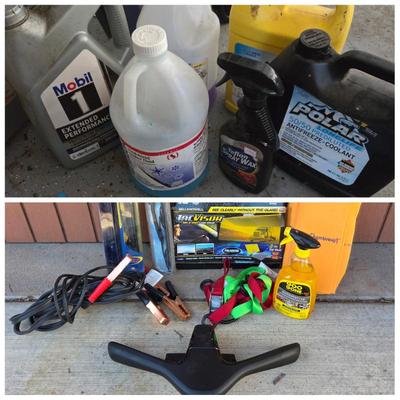 Lot #296 - Car Care: Genuine OE Click And Hang Land-Rover, Wiper Blades, Jumper Cables, Chemicals & More