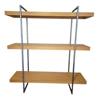 Lot #132 - Wood & Chrome Bookcase Etagere