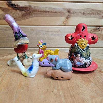 Lot #128 - Steven Lee Smeltzer Hawaii Whimsical Quacker Duck Clay Sculpture, And Other Ceramics