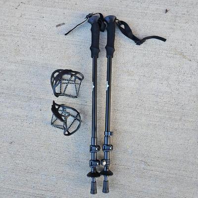 Lot #307 - Sierra Mountain Gear Trekking Poles & Yaktrax Traction Devices