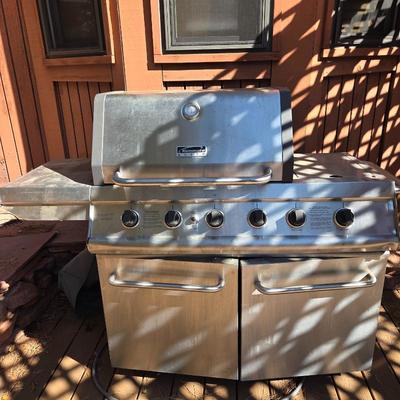Lot #261 - Kenmore Elite Stainless Steel Gas Grill With Side Searing Burner.