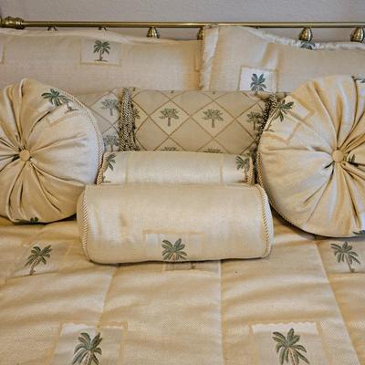 Lot #144 - California King Palm Tree Bedding Set