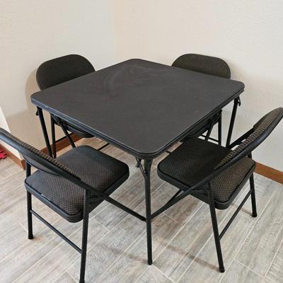 Lot #193 - Card Table and 4 Chairs
